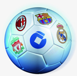 欧洲徽章蓝色足球徽章欧洲杯高清图片