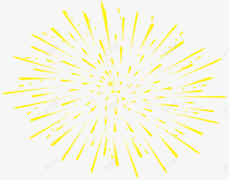 黄色创意合成效果绽放的烟花png免抠素材_新图网 https://ixintu.com 创意 合成 效果 烟花 绽放 黄色