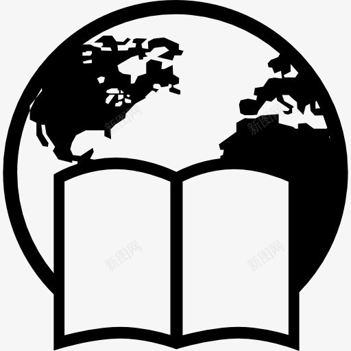地球上的一本书图标png_新图网 https://ixintu.com 世界 书 全球业务 国际 地球 工具 教育
