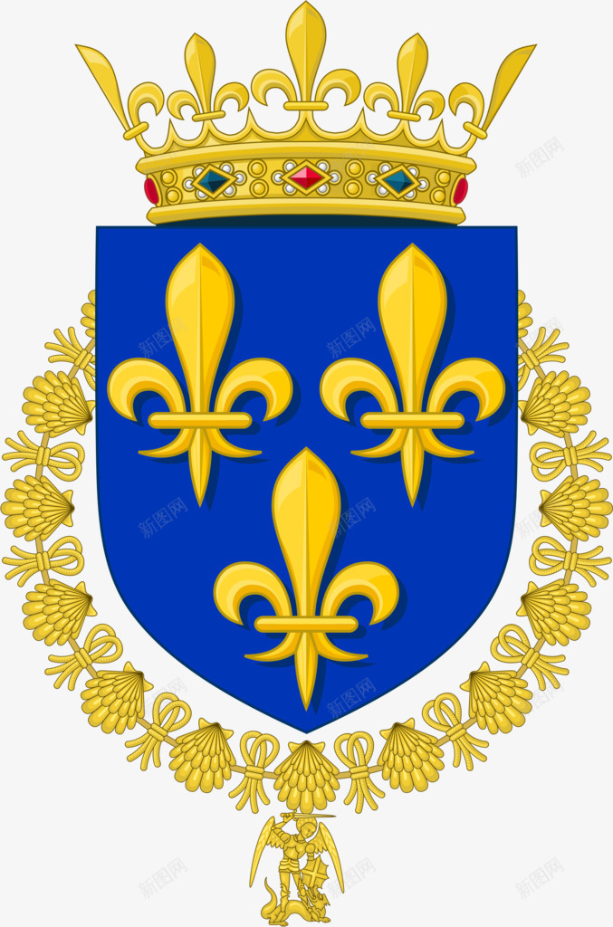法国王室王徽png免抠素材_新图网 https://ixintu.com 欧洲 法国 王室 王徽 设计 高清