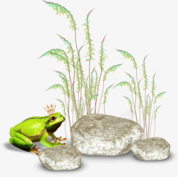石头青蛙素材