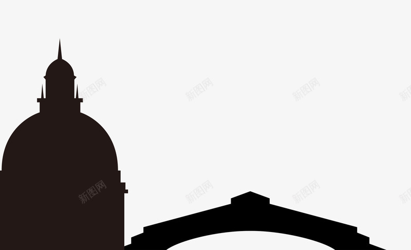 桥图标psd_新图网 https://ixintu.com 桥黑色抽象