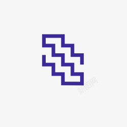 一条剪切线抽象的图标logo高清图片