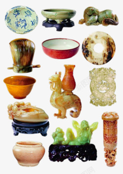 玉石瓷器玉石文物和瓷器高清图片