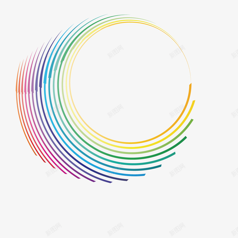 彩色线条png免抠素材_新图网 https://ixintu.com 个性 信息 卡通 彩色 现代 科技感 线条 高科技