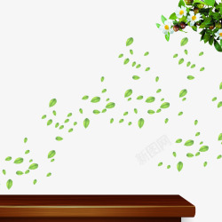 桌子落叶植物素材