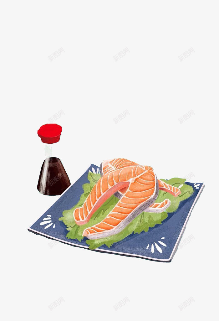 手绘日本寿司水彩图png免抠素材_新图网 https://ixintu.com 寿司 手绘 食物