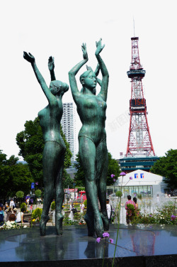 大通公园北海道大通公园雕塑高清图片
