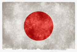复古做旧的日本国旗素材