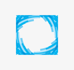 蓝色抽象花纹边框矢量图素材