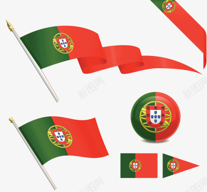 葡萄牙国旗元素图案图标图标