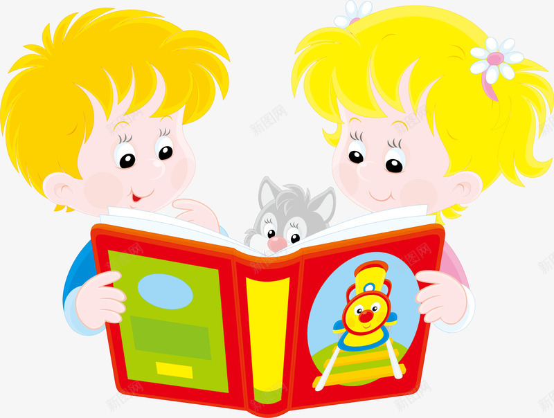 儿童阅读卡通绘本png免抠素材_新图网 https://ixintu.com 儿童绘本 儿童阅读 卡通绘本 孩子 教育 阅读