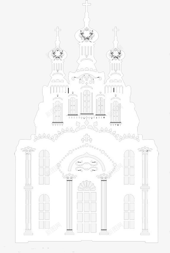 基督教堂png免抠素材_新图网 https://ixintu.com 带有十字架的教堂 教堂 欧洲的教堂 装饰图案