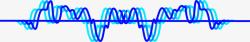 蓝色声波均衡器波纹矢量图素材