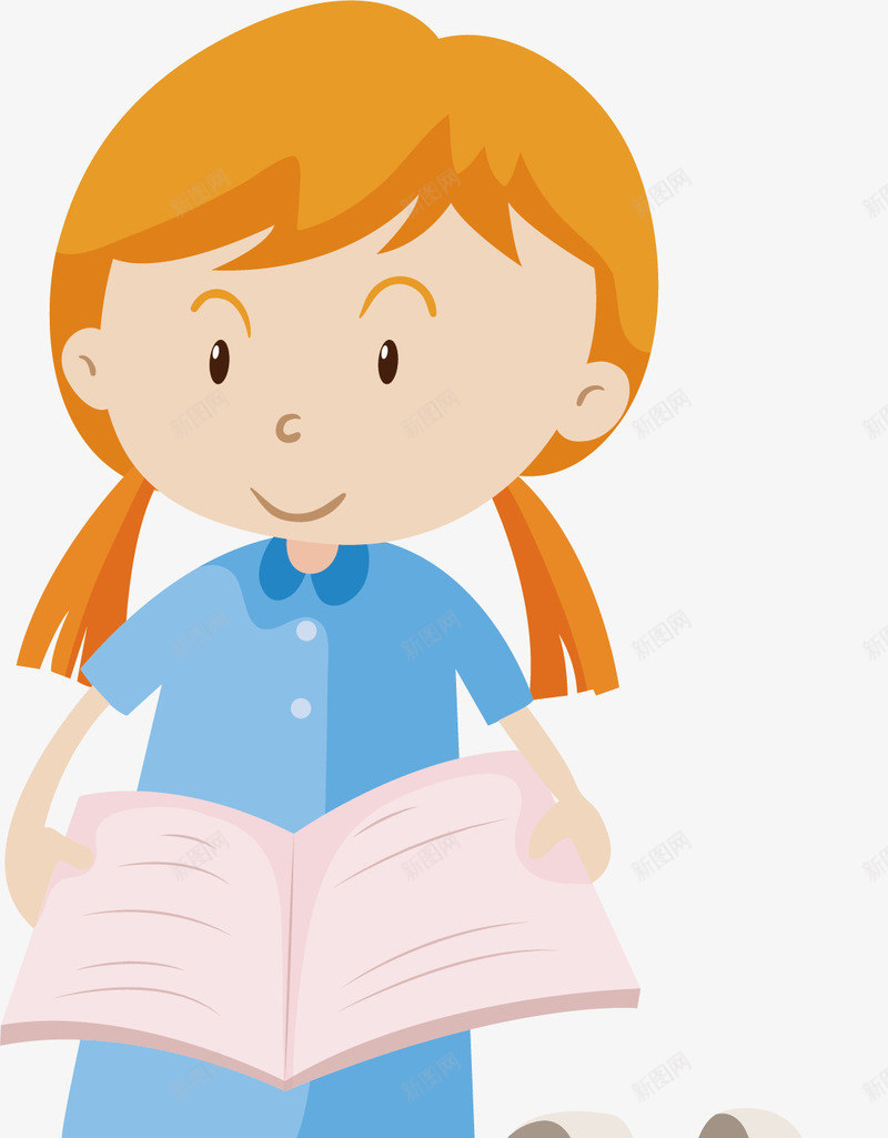 读书元素矢量图ai免抠素材_新图网 https://ixintu.com png 元素 卡通 女孩 学前教育 读书 矢量图