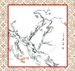 锲界帇梅花背景高清图片