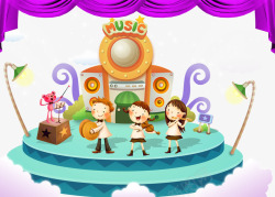 小提琴小孩小孩音乐会高清图片