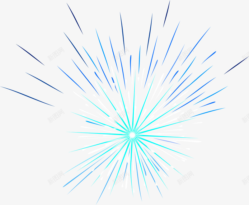 唯美蓝色烟花png免抠素材_新图网 https://ixintu.com 唯美烟花 小清新烟花 梦幻烟花 水彩 蓝色烟花 蓝色线条