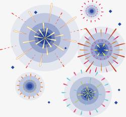 放射状射线烟花素材