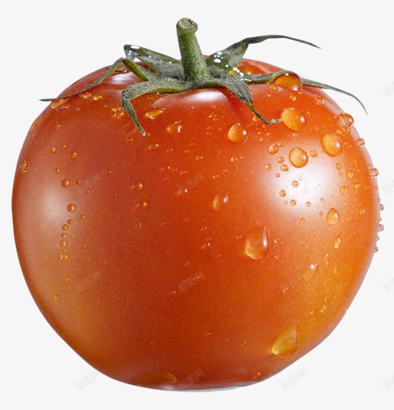洗净的西红柿png免抠素材_新图网 https://ixintu.com 水果 水珠 红色 蔬菜 西红柿
