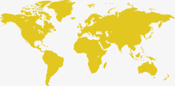 黄色全球地图素材