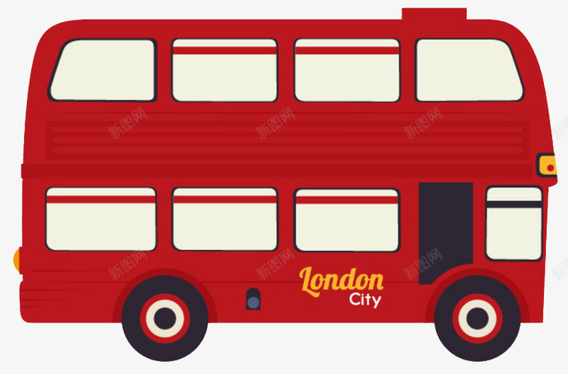 Londonpng免抠素材_新图网 https://ixintu.com 交通工具 大巴 巴士 旅游车