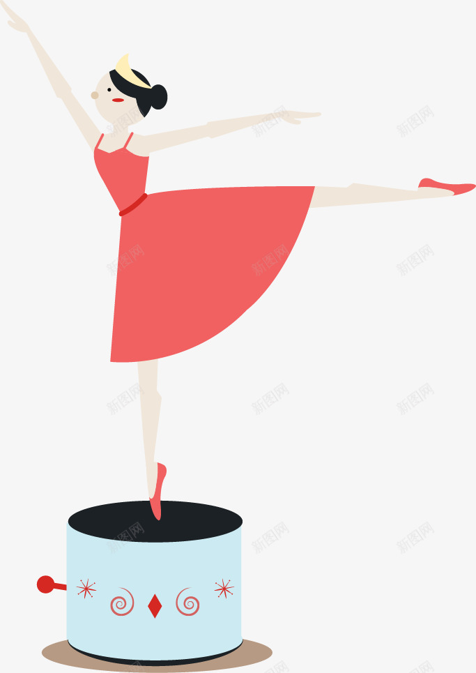 舞蹈音乐盒png免抠素材_新图网 https://ixintu.com 女孩 舞蹈 舞蹈社团 音乐盒