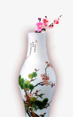彩绘陶瓷陶瓷花瓶高清图片