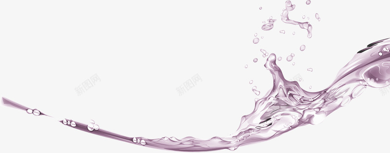 紫色的水png免抠素材_新图网 https://ixintu.com 水珠 水面 紫色