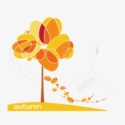 创意秋季植物矢量图素材