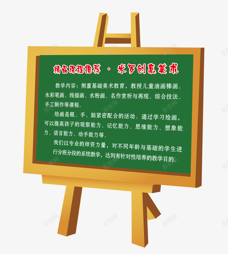 美术教学内容黑板报png免抠素材_新图网 https://ixintu.com 卡通 教学内容黑板报 教育 美术培训