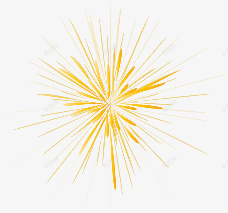 新年唯美黄色烟花png免抠素材_新图网 https://ixintu.com 唯美烟花 新年烟花 闪光烟花 黄色光晕 黄色烟花 黄色闪光
