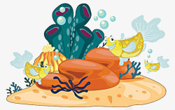 被海葵包围的鱼海底世界高清图片