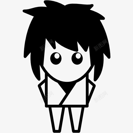 女孩性格衬衫图标png_新图网 https://ixintu.com 人 动画 日本 漫画