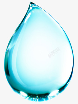 蓝色晶莹水珠素材