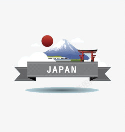 日本旅行海报图案素材