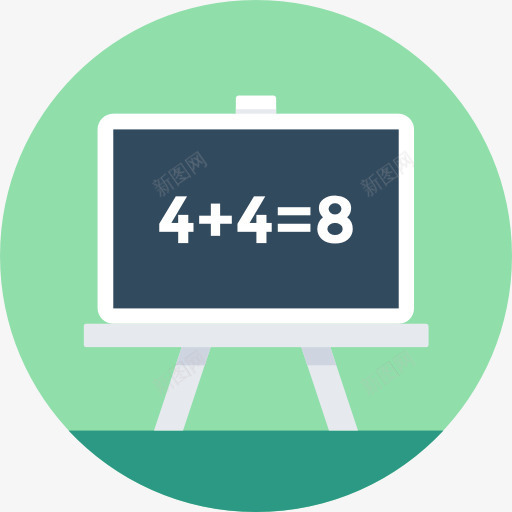黑板图标png_新图网 https://ixintu.com 上课 学校 教育 数学 黑板