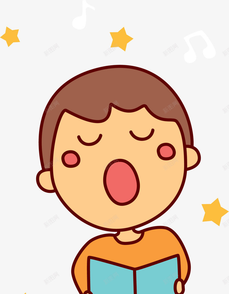 卡通开心歌唱的男孩png免抠素材_新图网 https://ixintu.com 321 世界儿歌日 儿童节 唱歌男孩 小朋友音乐 歌唱 歌曲 音乐