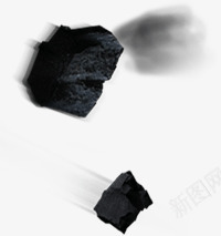 黑色漂浮游戏石头png免抠素材_新图网 https://ixintu.com 游戏 漂浮 石头 黑色