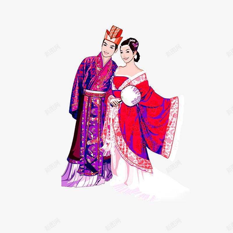 牛郎织女png免抠素材_新图网 https://ixintu.com 七夕情人节 情人节元素 情人节快乐 点缀 牛郎织女 装饰