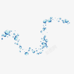 水珠流线飞舞的水泡素材