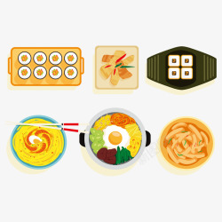 木瓜年糕沙拉日本料理高清图片