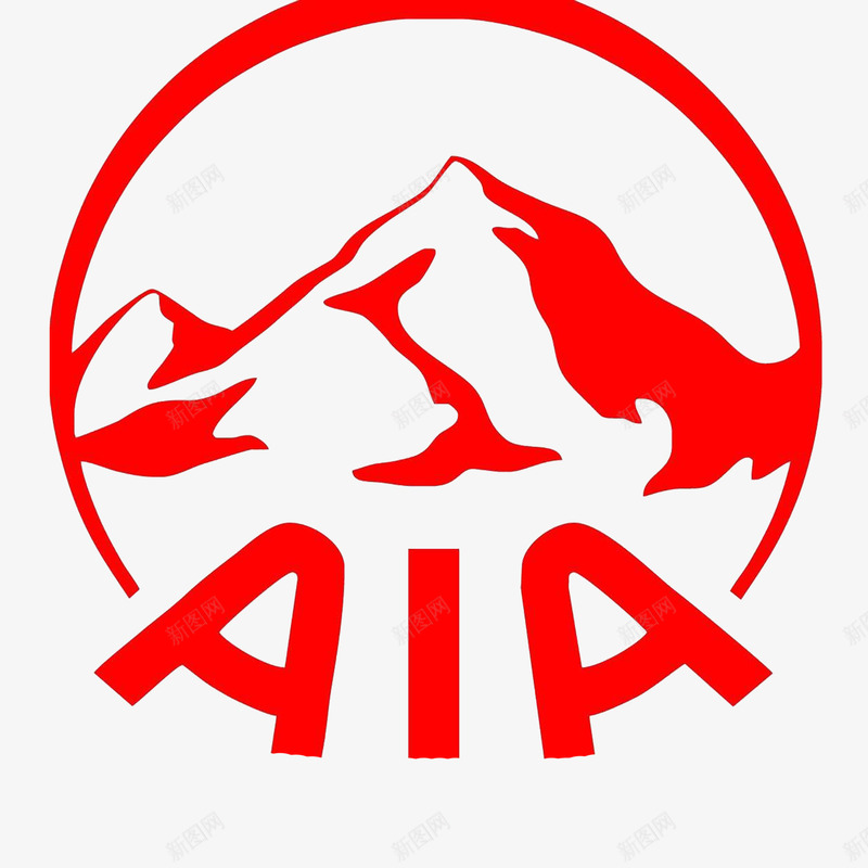 红色山峰logoAIA图标png_新图网 https://ixintu.com AIA 山峰logo 红色 高清