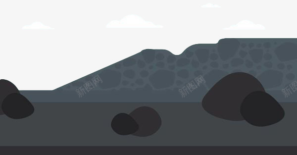 手绘黑色海岸礁石png免抠素材_新图网 https://ixintu.com 卡通礁石 海岸 海洋 海边 石头 礁石 黑色手绘