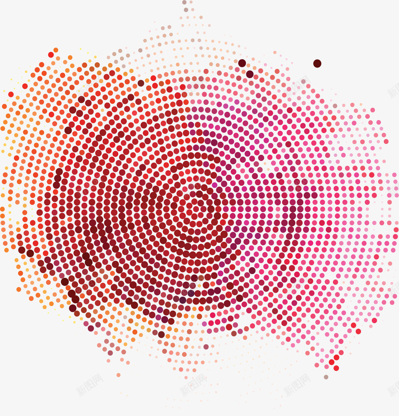 粉红科技感波点花纹矢量图ai免抠素材_新图网 https://ixintu.com 波点花纹 矢量png 科技感 粉红波点 艺术 艺术花纹 矢量图
