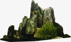 绿色假山创意石头素材