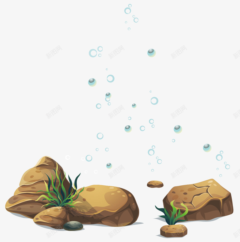 水中的石头矢量图ai免抠素材_新图网 https://ixintu.com 水 水中的石头 矢量石头 石头 矢量图