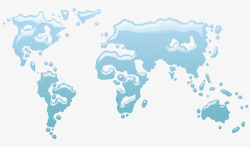 水滴欧洲地图素材