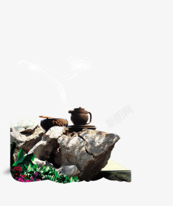 功夫茶壶地产元素石头茶壶高清图片