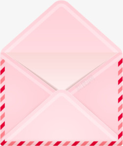 打开的粉红信封装饰素材
